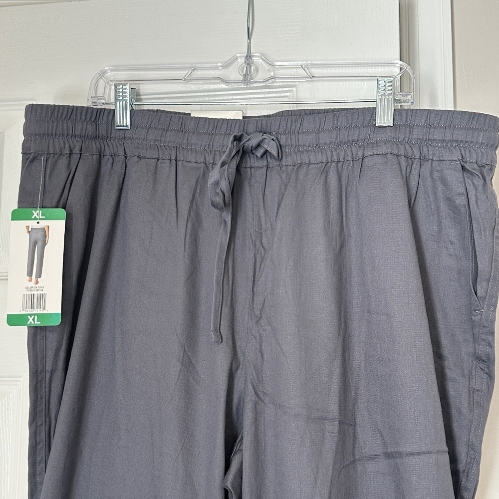Brand New Size XL 32 Degrees Cool Linen Cotton Blend Wide Leg Pants Dark Gray - Picture 4 of 6